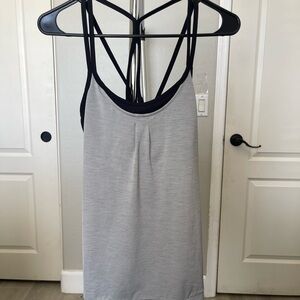 Athleta Charcoal and Light Gray Tank Top